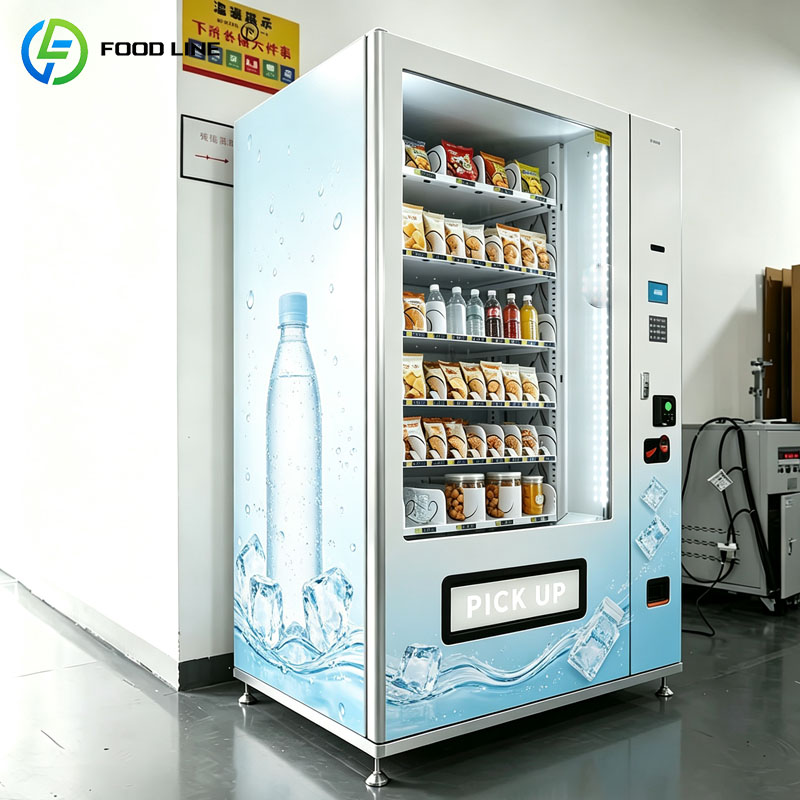 Food Snacks Drinks - ตู้จำหน่ายเครื่องดื่มอัตโนมัติ ตู้ขายขนมและเครื่องดื่มแบบแช่เย็น ตู้คีออสค์อัจฉริยะสำหรับธุรกิจค้าปลีก ปรับแต่งได้