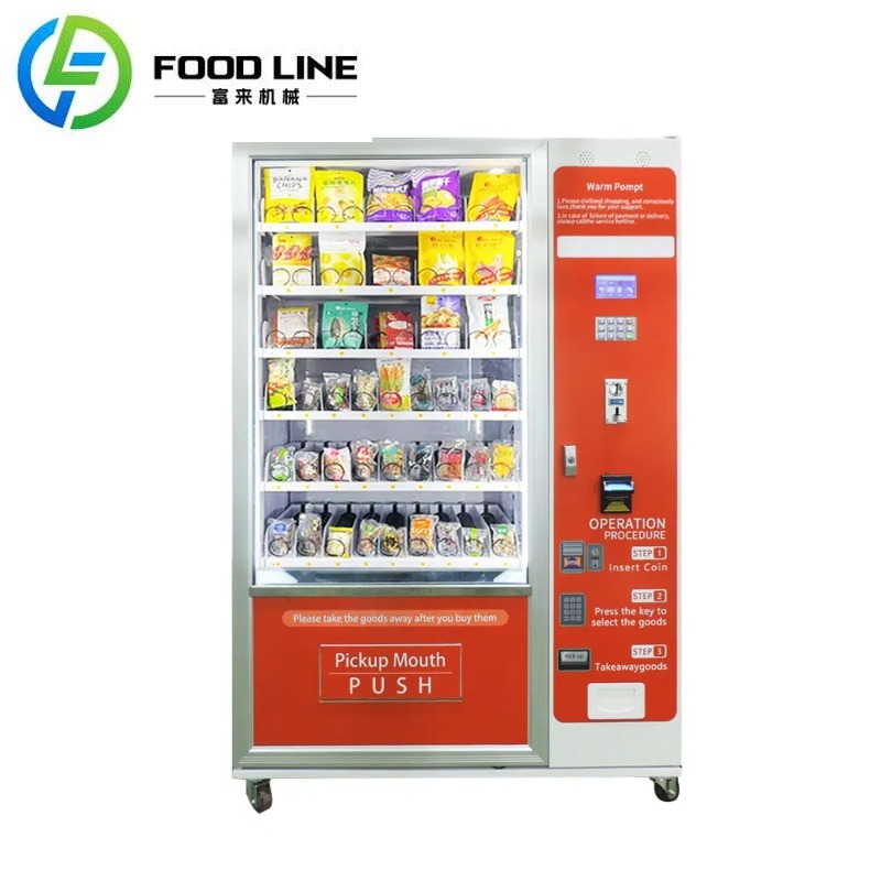 Food Snacks Drinks - ตู้จำหน่ายสินค้าอัตโนมัติแบบกำหนดเองสำหรับขนมและเครื่องดื่มจากโรงงาน