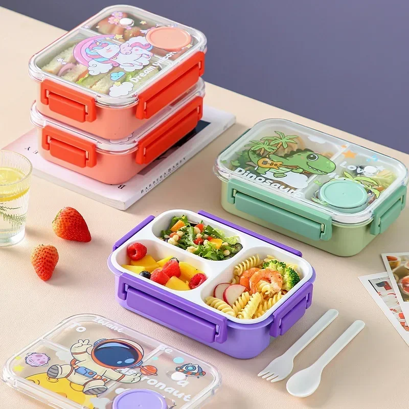 Food Prep Snacks - กล่องข้าวเบนโตะลายการ์ตูนยูนิคอร์นสำหรับเด็กนักเรียนเด็กเล็ก กล่องใส่อาหารว่างอุ่นร้อน กล่องเตรียมอาหารสำหรับโรงเรียน อุปกรณ์ครัว