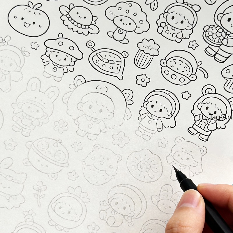 Food Snacks Coloring Book - หนังสือภาพบรรเทาความวิตกกังวล, สมุดภาพวาดลายเส้น, ไดโนเสาร์/สัตว์ประหลาด/อาหารและธีมอื่นๆ, สมุดระบายสีสร้างสรรค์