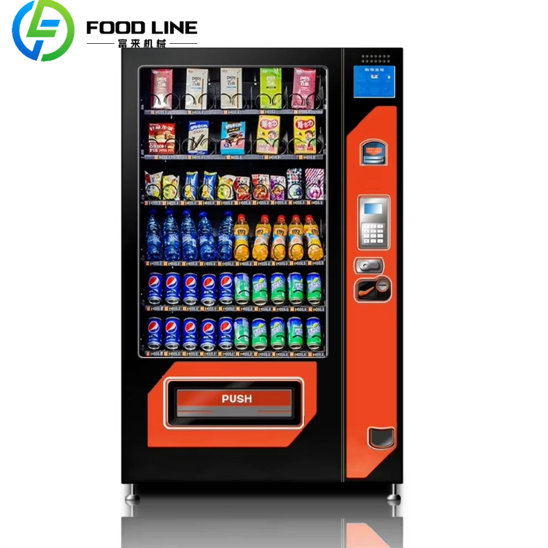 Food Snacks Drinks - ตู้จำหน่ายสินค้าอัตโนมัติแบบสั่งทำพิเศษพร้อมหน้าจอสัมผัสสำหรับเครื่องดื่มและขนมขบเคี้ยวขนาดเล็ก