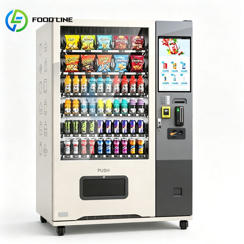 Food Snacks Drinks - ตู้จำหน่ายเครื่องดื่มอัตโนมัติเชิงพาณิชย์ เครื่องจ่ายเครื่องดื่มเย็นอัตโนมัติ ตู้ขายขนมขบเคี้ยวอัจฉริยะ คีออสค์ขายปลีกแบบกำหนดเองได้