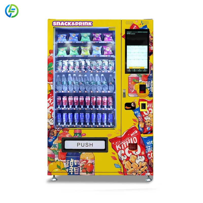 Food Snacks Drinks - ตู้จำหน่ายสินค้าอัตโนมัติแบบกำหนดเองสำหรับอาหารและเครื่องดื่ม 24 ชั่วโมง รับเหรียญ ธนบัตร และบัตร