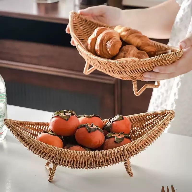 Food Platter Snacks - ถาดผลไม้รูปพระจันทร์เสี้ยว จานเสิร์ฟขนมสุดสร้างสรรค์ ภาชนะตกแต่งโต๊ะอาหารโรงแรม ภาชนะอเนกประสงค์สำหรับจัดเก็บอาหาร