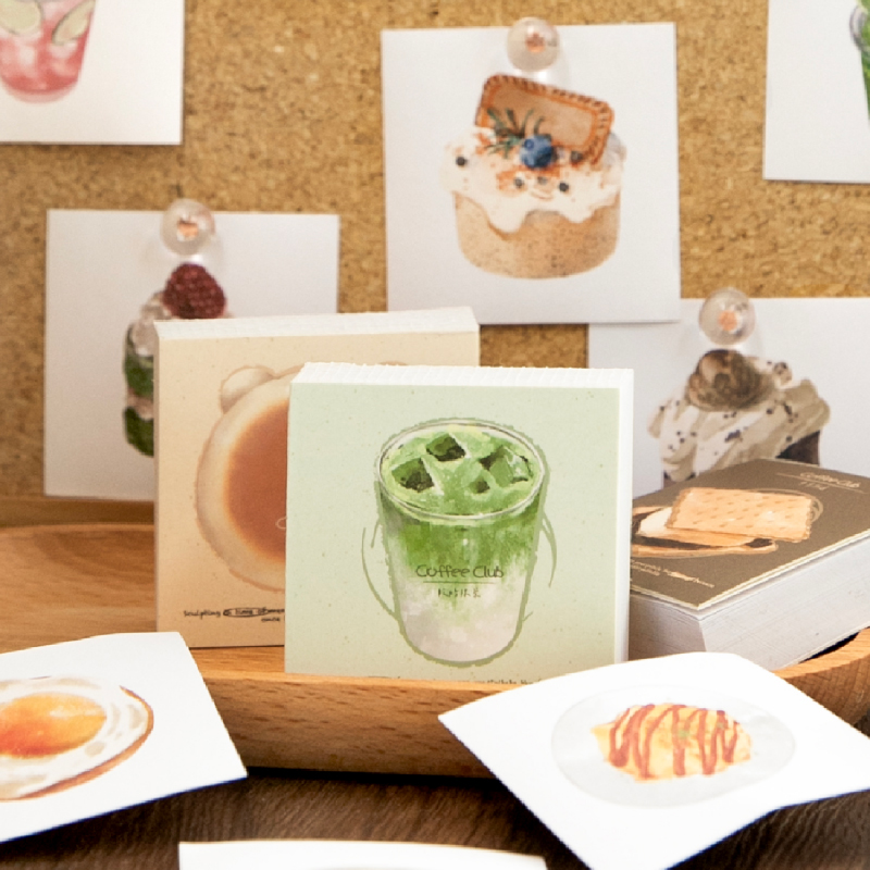 Junk Food Snacks - สติกเกอร์รูปขนมเค้กกาแฟน่ารัก สำหรับตกแต่งสมุดภาพ สมุดจดบันทึก DIY สติกเกอร์งานอดิเรกขนาดเล็ก อุปกรณ์เครื่องเขียน