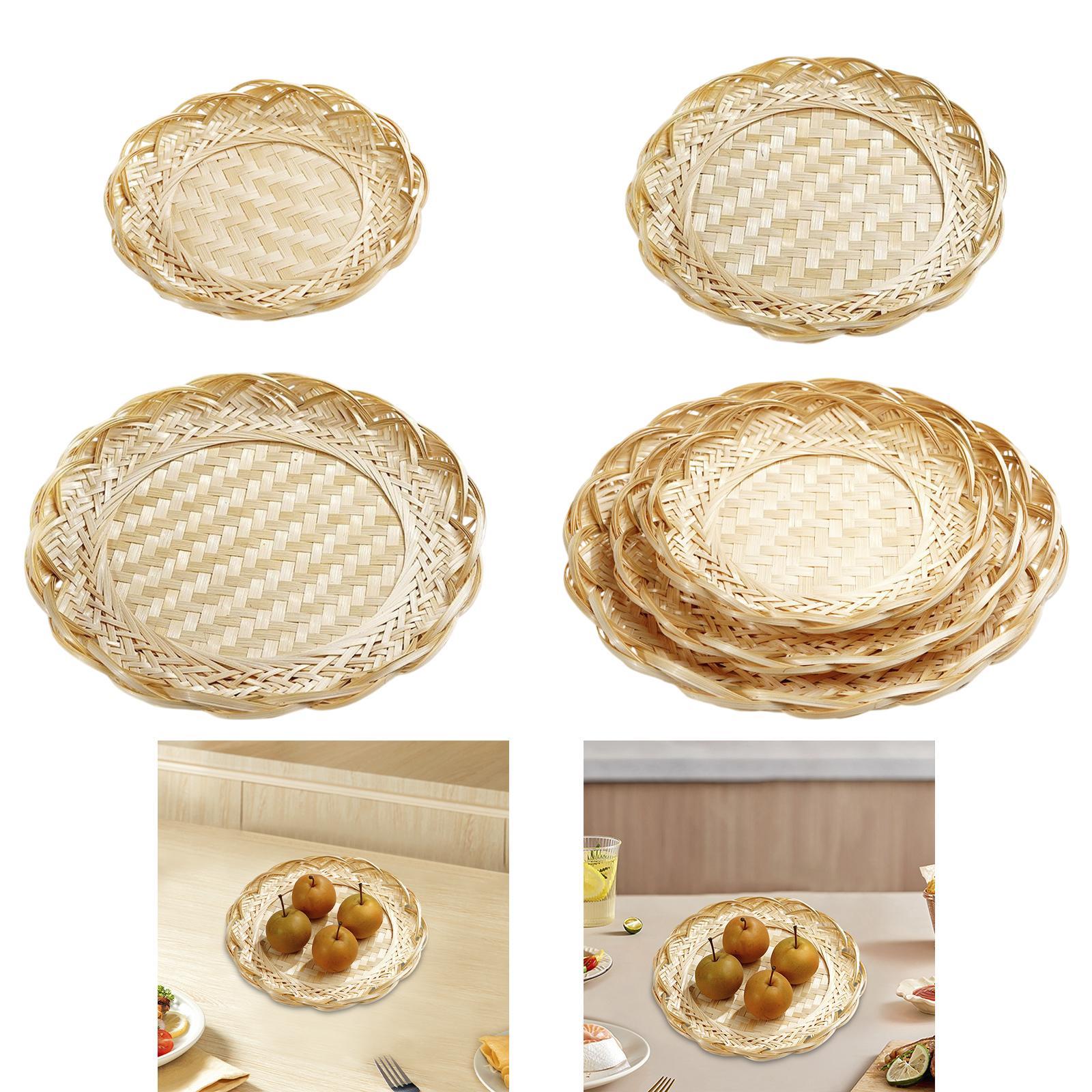 ถาดใส่อาหารทำจากไม้ไผ่ ตะกร้าส - Food Platter Snacks บทวิจารณ์และราคา