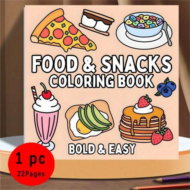 สมุดระบายสีธีมอาหารและขนมขบเคี - Food Snacks Coloring Book บทวิจารณ์และราคา