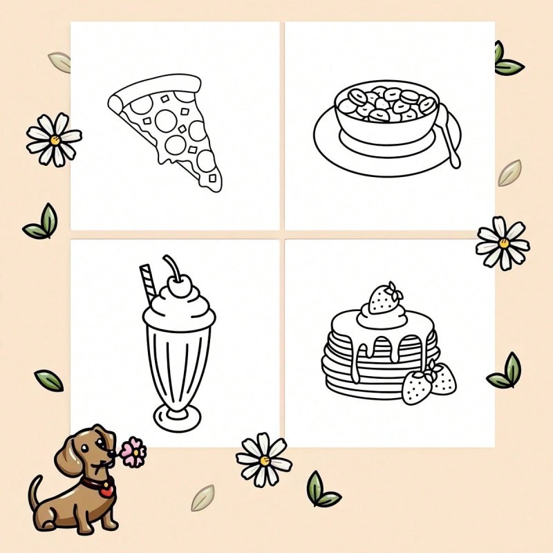 สมุดระบายสีธีมอาหารและขนมขบเคี - Food Snacks Coloring Book บทวิจารณ์และราคา