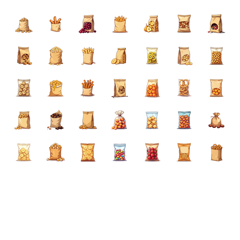 35 ชิ้น-100 ชิ้นDecals Crunchy - Junk Food Snacks บทวิจารณ์และราคา