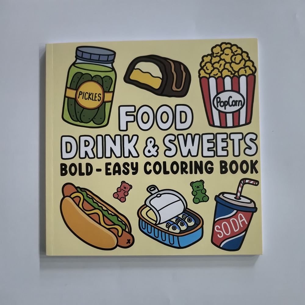 สมุดระบายสีอาหาร เครื่องดื่ม แ - Food Snacks Coloring Book บทวิจารณ์และราคา