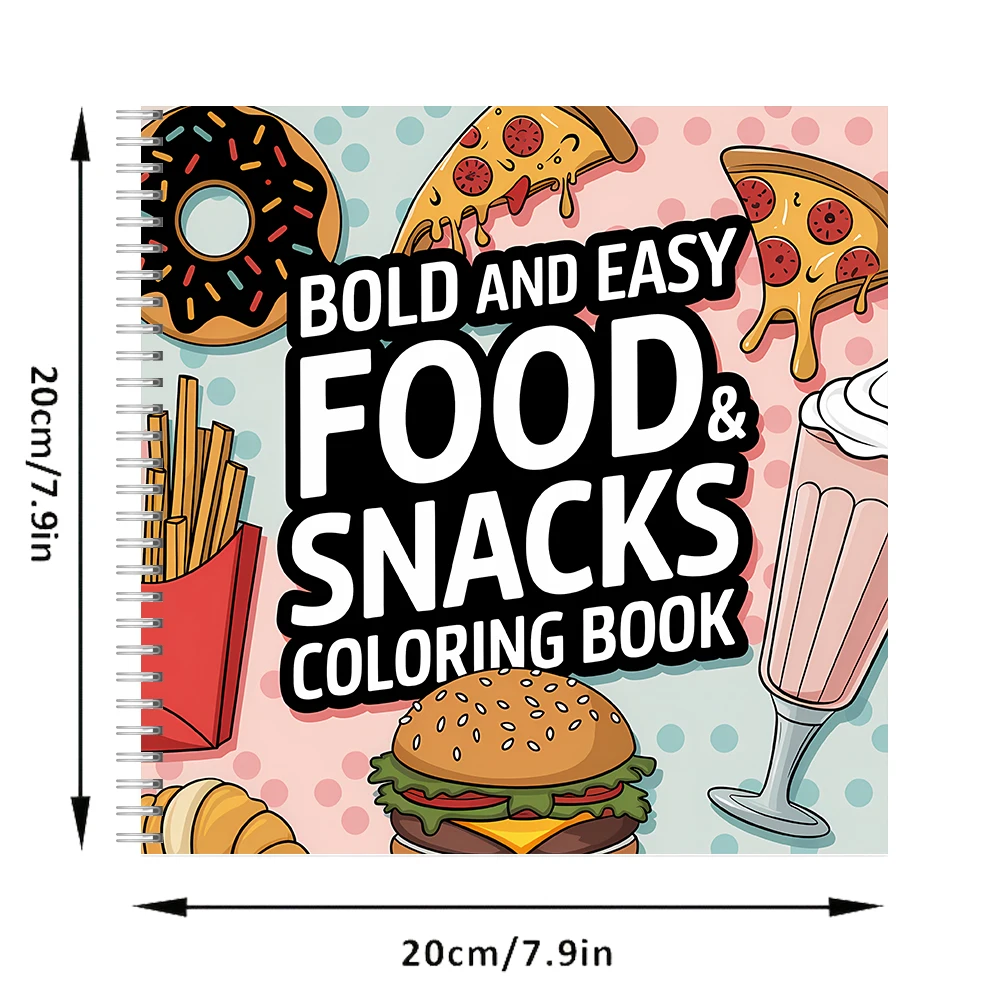 สมุดระบายสีอาหารและขนมง่ายๆ สำ - Food Snacks Coloring Book บทวิจารณ์และราคา