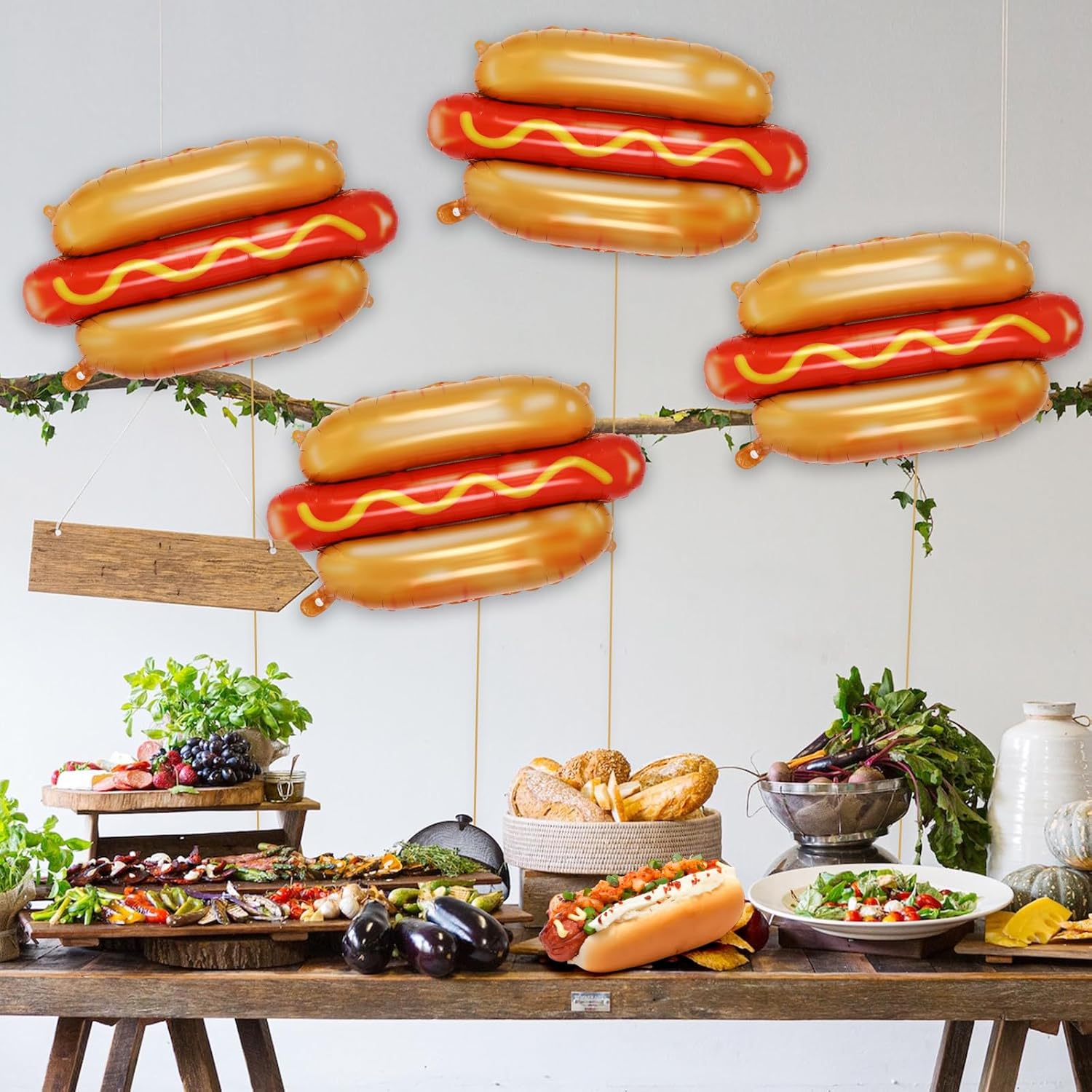ลูกโป่งรูปฮอทดอกขนาดใหญ่ 6 ชิ้ - Food Giant Snacks บทวิจารณ์และราคา