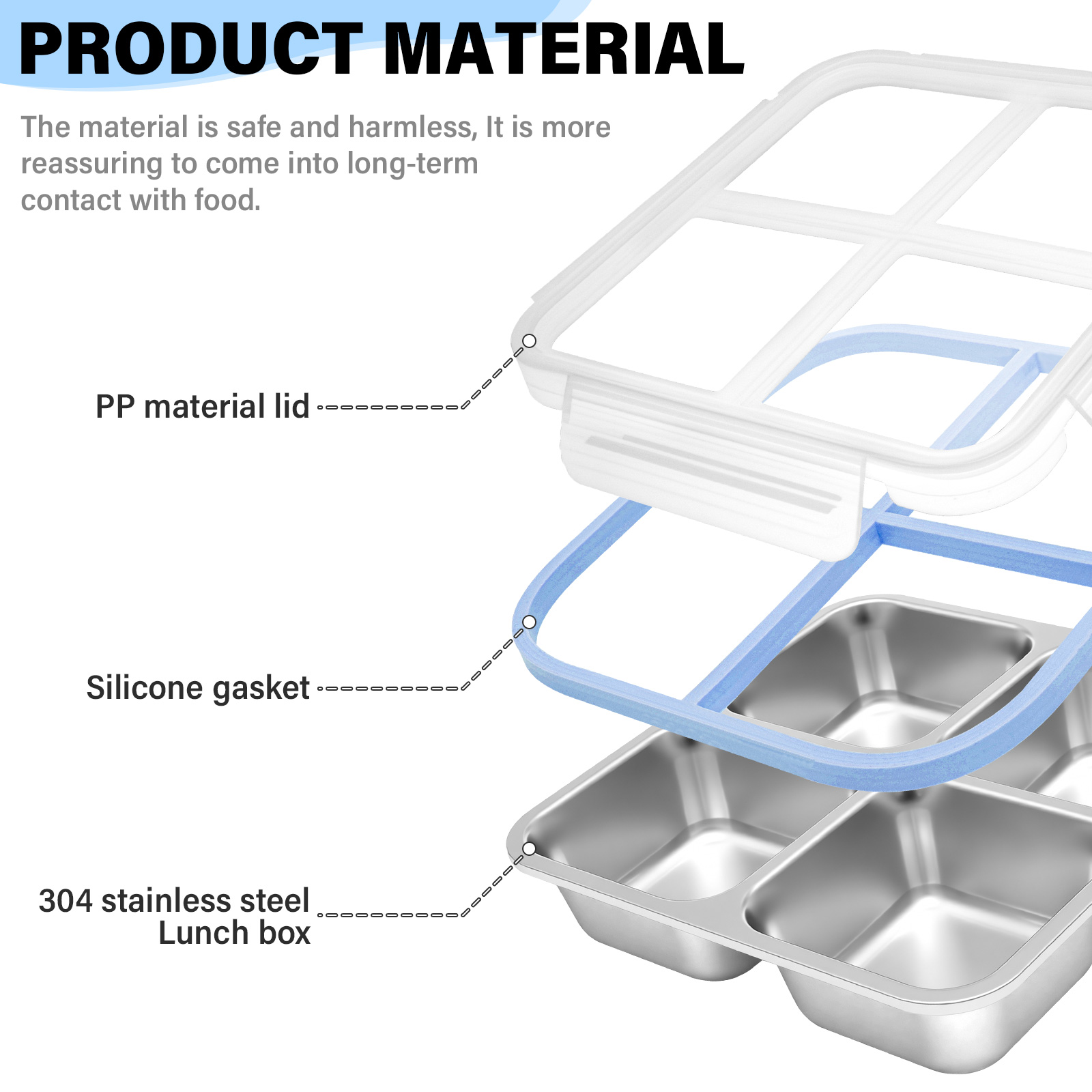 กล่องใส่ขนมสแตนเลส 2 ชิ้น พร้อ - Food Prep Snacks บทวิจารณ์และราคา