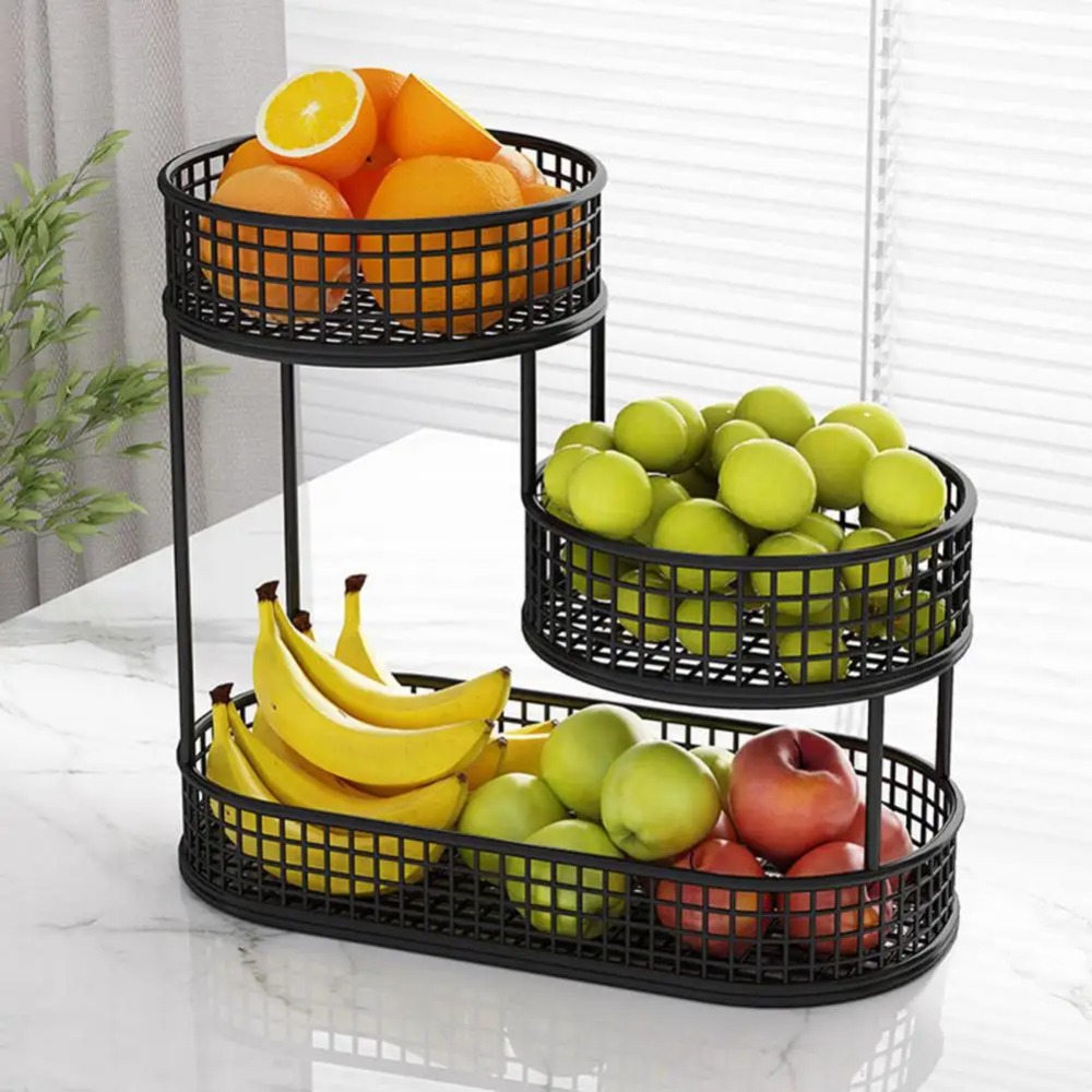 สามชั้นตะกร้าผลไม้ห้องนั่งเล่น - Food Snacks Drinks บทวิจารณ์และราคา