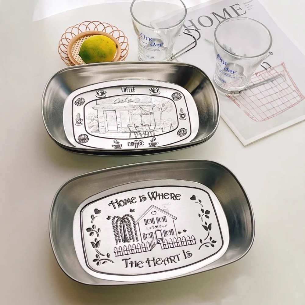 ถาดเหล็กสไตล์วินเทจอเมริกัน 2  - Food Snacks For Picnic บทวิจารณ์และราคา