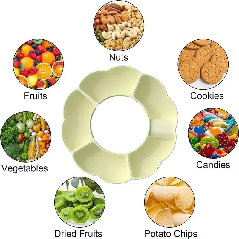 4ช่องแบบนำกลับมาใช้ใหม่ได้ถ้วย - Food Platter Snacks บทวิจารณ์และราคา