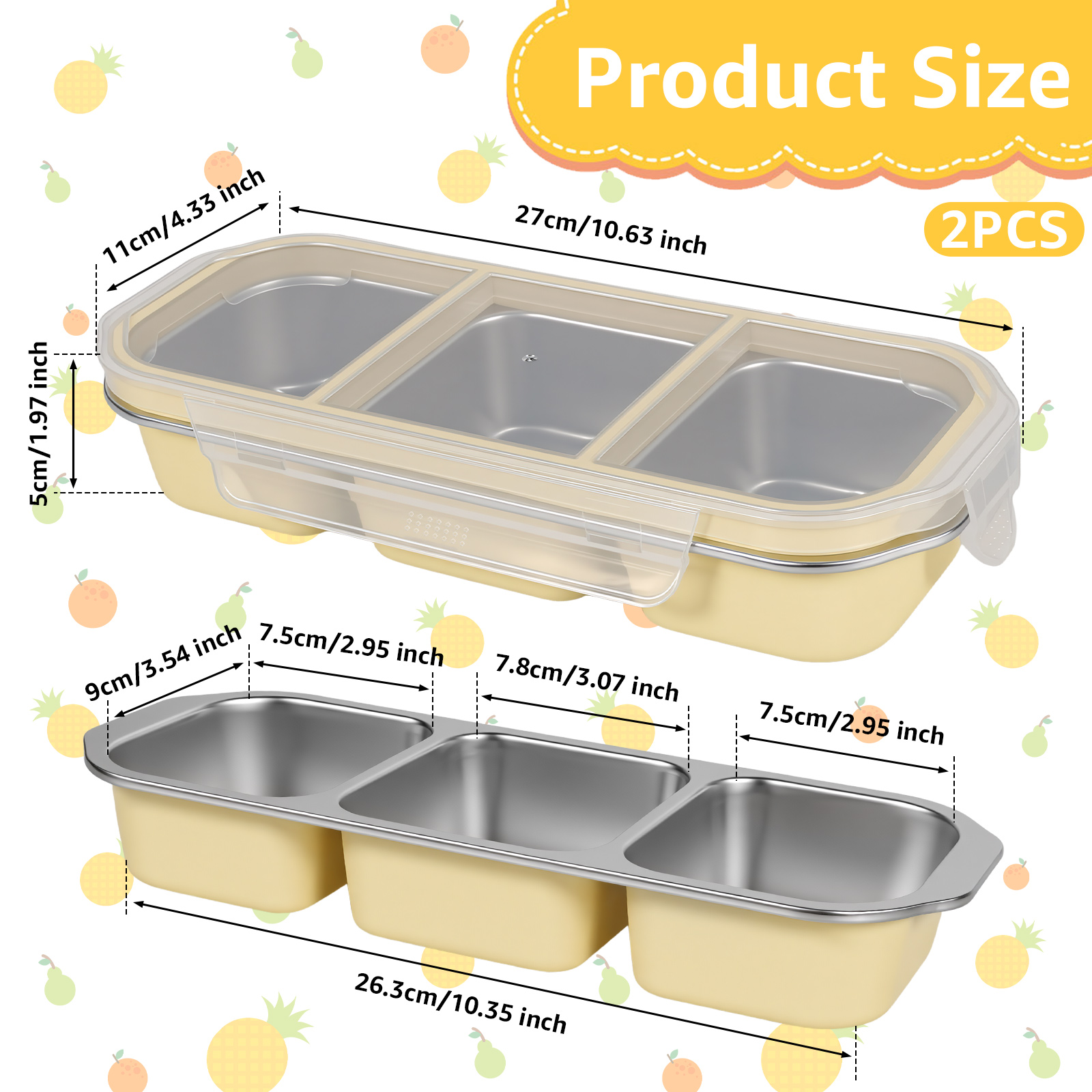 2 ชิ้นกล่องอาหารกลางวันขนาดเล็ - Food Snacks For Picnic บทวิจารณ์และราคา