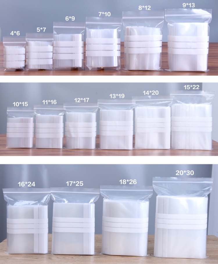 ถุงซิปล็อคใส PE สำหรับเขียนข้อ - Food Snacks Label บทวิจารณ์และราคา