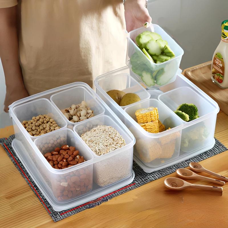 กล่องเก็บอาหารใส 4 in 1 สำหรับ - Food Prep Snacks บทวิจารณ์และราคา