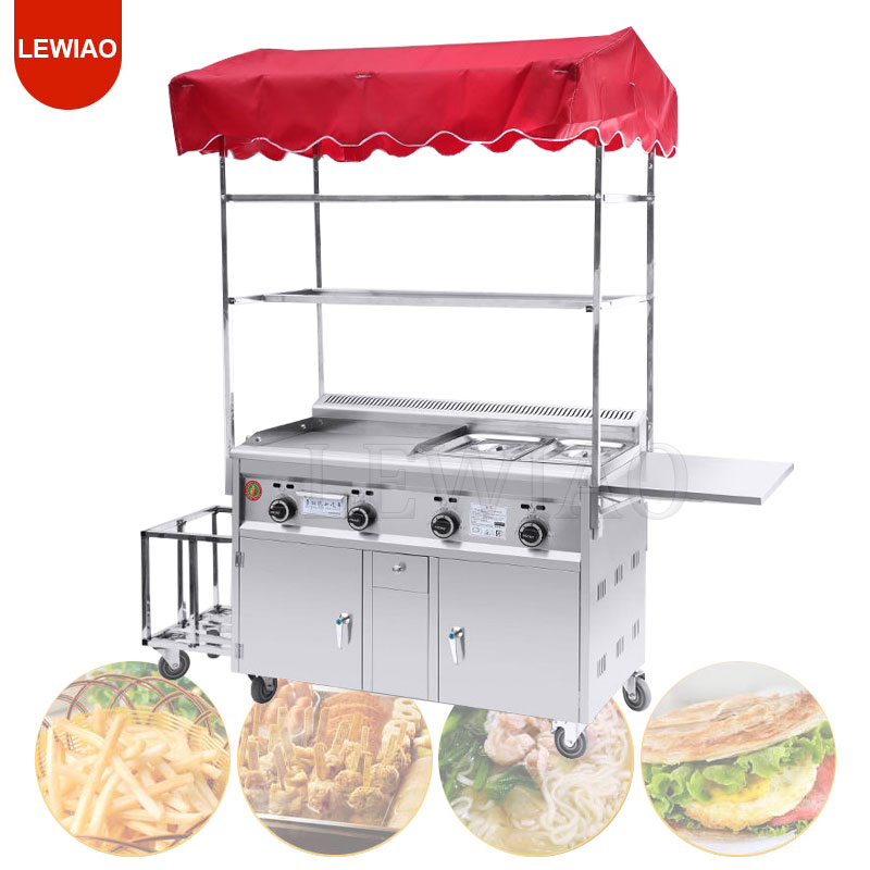 รถเข็นอาหารมือถือรถพ่วงรถบรรทุ - Fast Food With Snacks บทวิจารณ์และราคา
