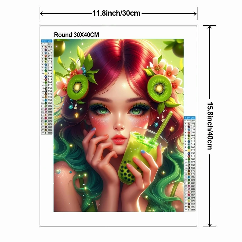 ภาพวาดเพชรแฟชั่นสาวสวยเมืองสีร - Fruit Roll Up บทวิจารณ์และราคา
