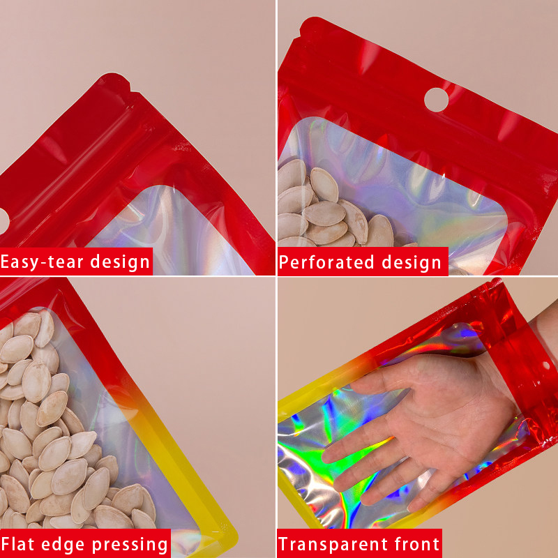 ถุงซิปสี่เหลี่ยมสีโฮโลแกรม, ถุ - Food Snacks In Usa บทวิจารณ์และราคา