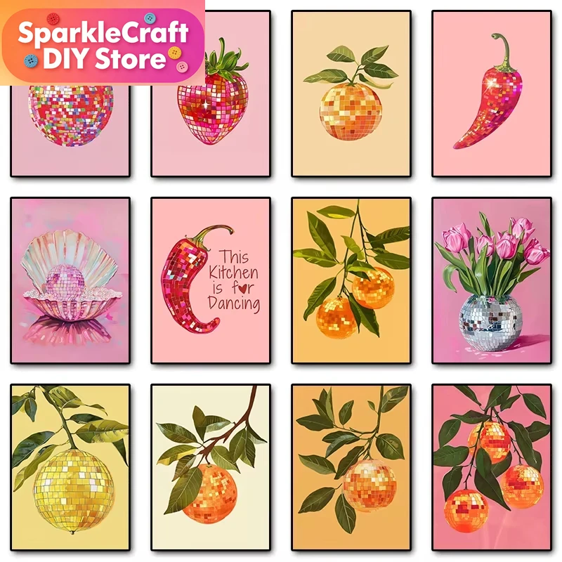 ภาพวาดเพชร 5 มิติ ลายผลไม้สไตล - Fruit Roll Up บทวิจารณ์และราคา