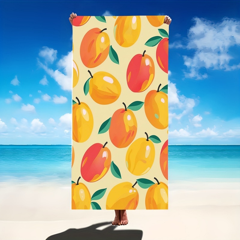 ผ้าเช็ดตัวชายหาดพิมพ์ลายสีน้ำม - Dried Mango Slice บทวิจารณ์และราคา