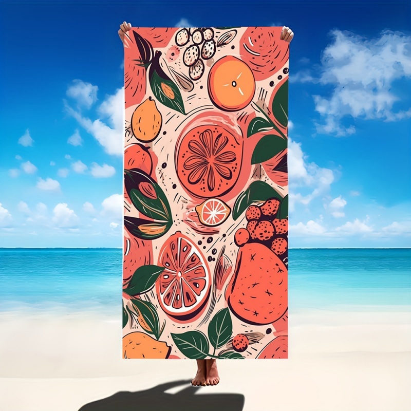ผ้าเช็ดตัวชายหาดพิมพ์ลายสีน้ำม - Dried Mango Slice บทวิจารณ์และราคา