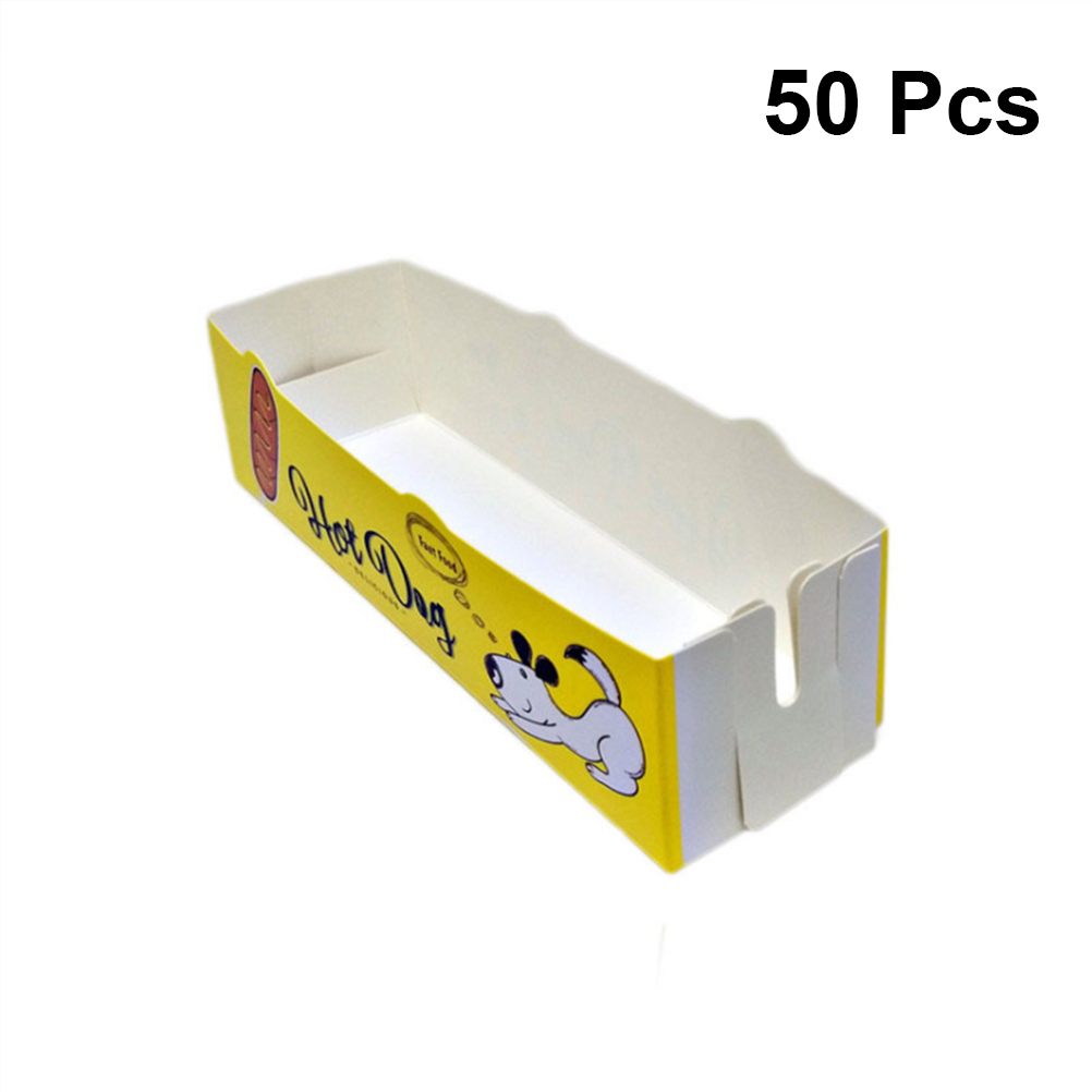 ฮอตดอกกระดาษถาดถาดเสิร์ฟกล่องเ - Food Snacks For Picnic บทวิจารณ์และราคา