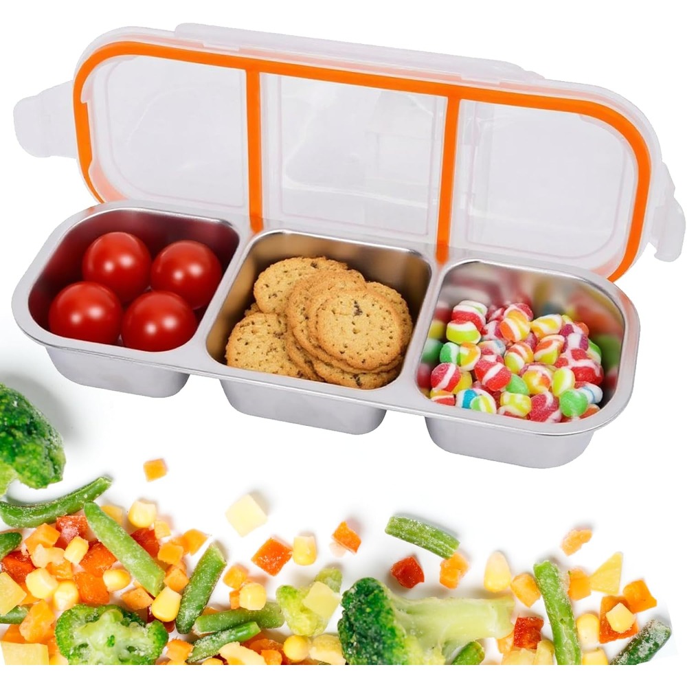 ภาชนะใส่ขนมสแตนเลสพร้อมฝาปิด ก - Food Snacks For Picnic บทวิจารณ์และราคา