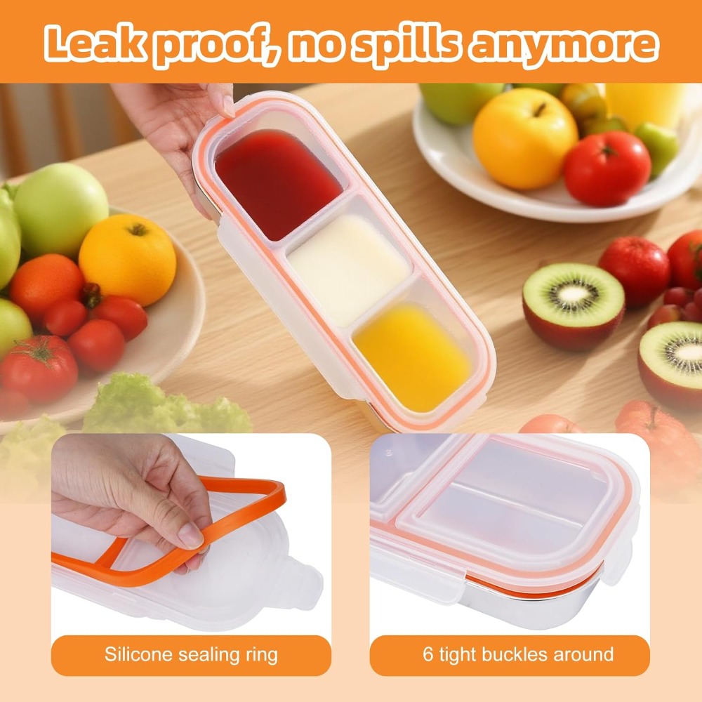 ภาชนะใส่ขนมสแตนเลสพร้อมฝาปิด ก - Food Snacks For Picnic บทวิจารณ์และราคา