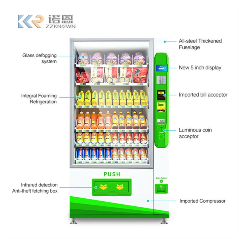 ตู้จำหน่ายเครื่องดื่มและขนมขนา - Food Snacks In Usa บทวิจารณ์และราคา