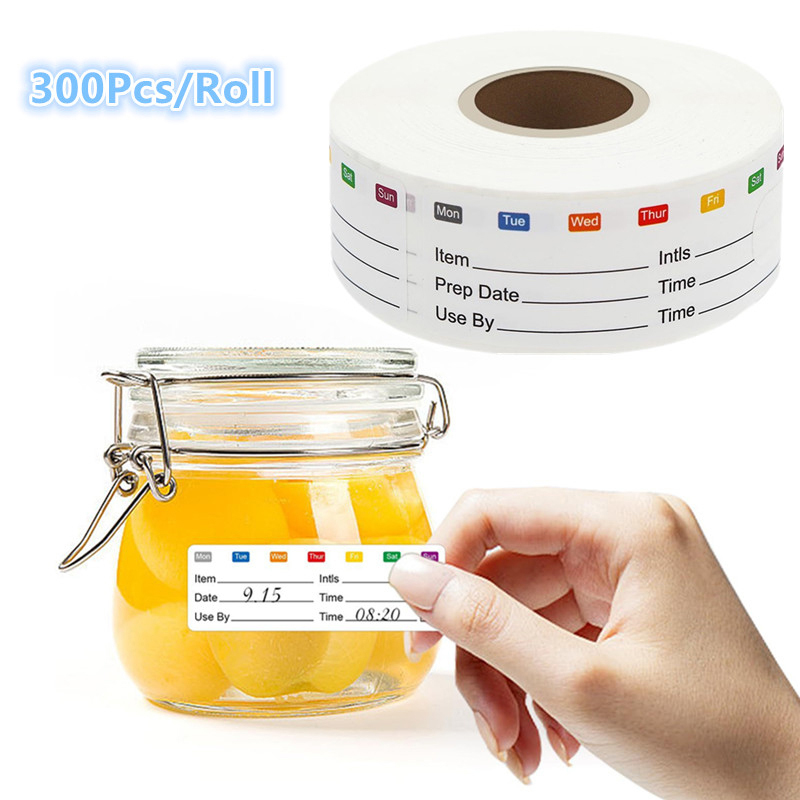 300 ชิ้น/ม้วน ฉลากวันหมดอายุสำ - Food Snacks Label บทวิจารณ์และราคา