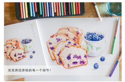 ดินสอสีวาดหนังสือ 32 คลาสสิกอา - Food Snacks Coloring Book บทวิจารณ์และราคา