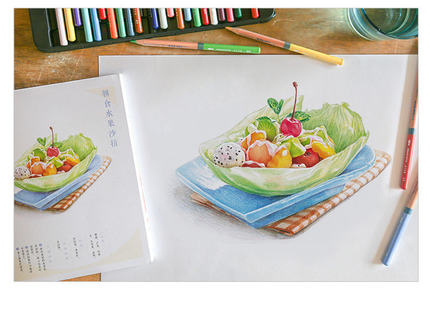 ดินสอสีวาดหนังสือ 32 คลาสสิกอา - Food Snacks Coloring Book บทวิจารณ์และราคา