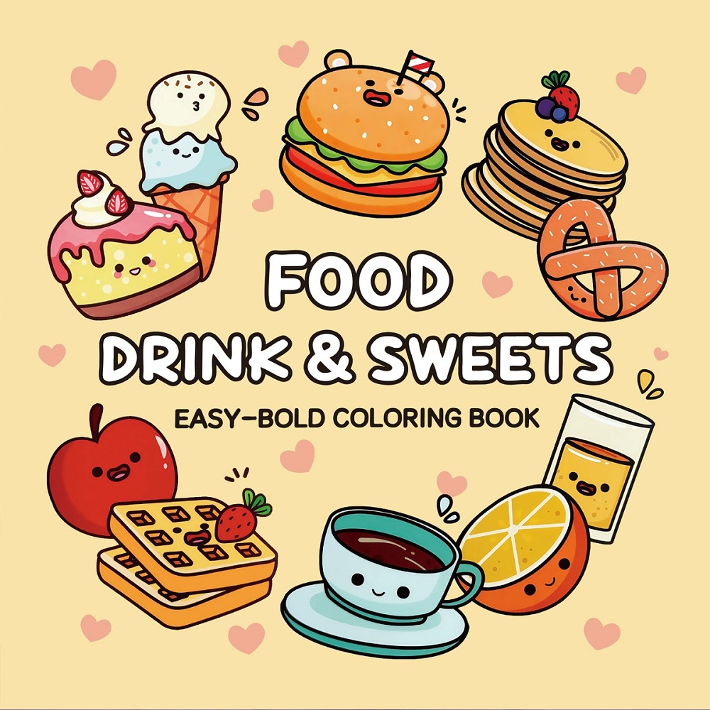 อาหาร เครื่องดื่ม และขนมหวาน ส - Food Snacks Coloring Book บทวิจารณ์และราคา