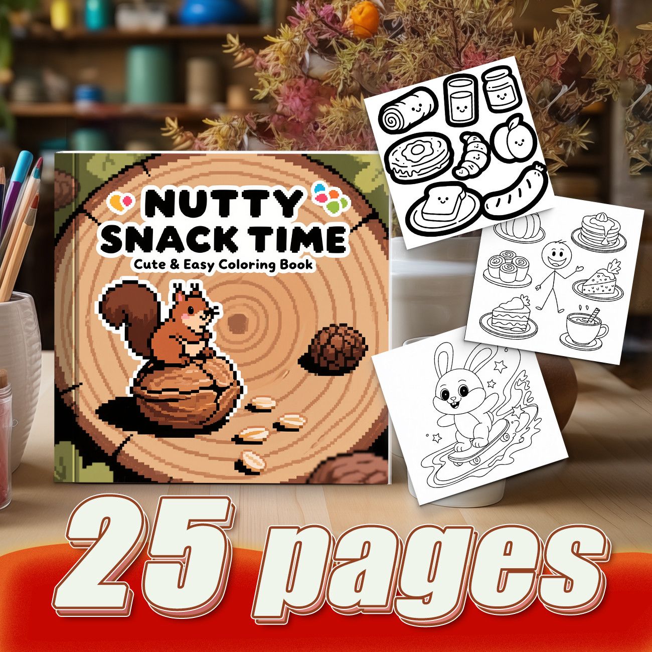 สมุดระบายสีช่วงเวลาขนมขบเคี้ยว - Food Snacks Coloring Book บทวิจารณ์และราคา