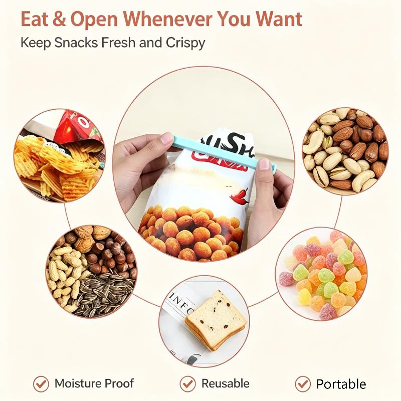 คลิปหนีบปิดผนึกถุงอาหารอเนกประ - Food Snacks Packets บทวิจารณ์และราคา