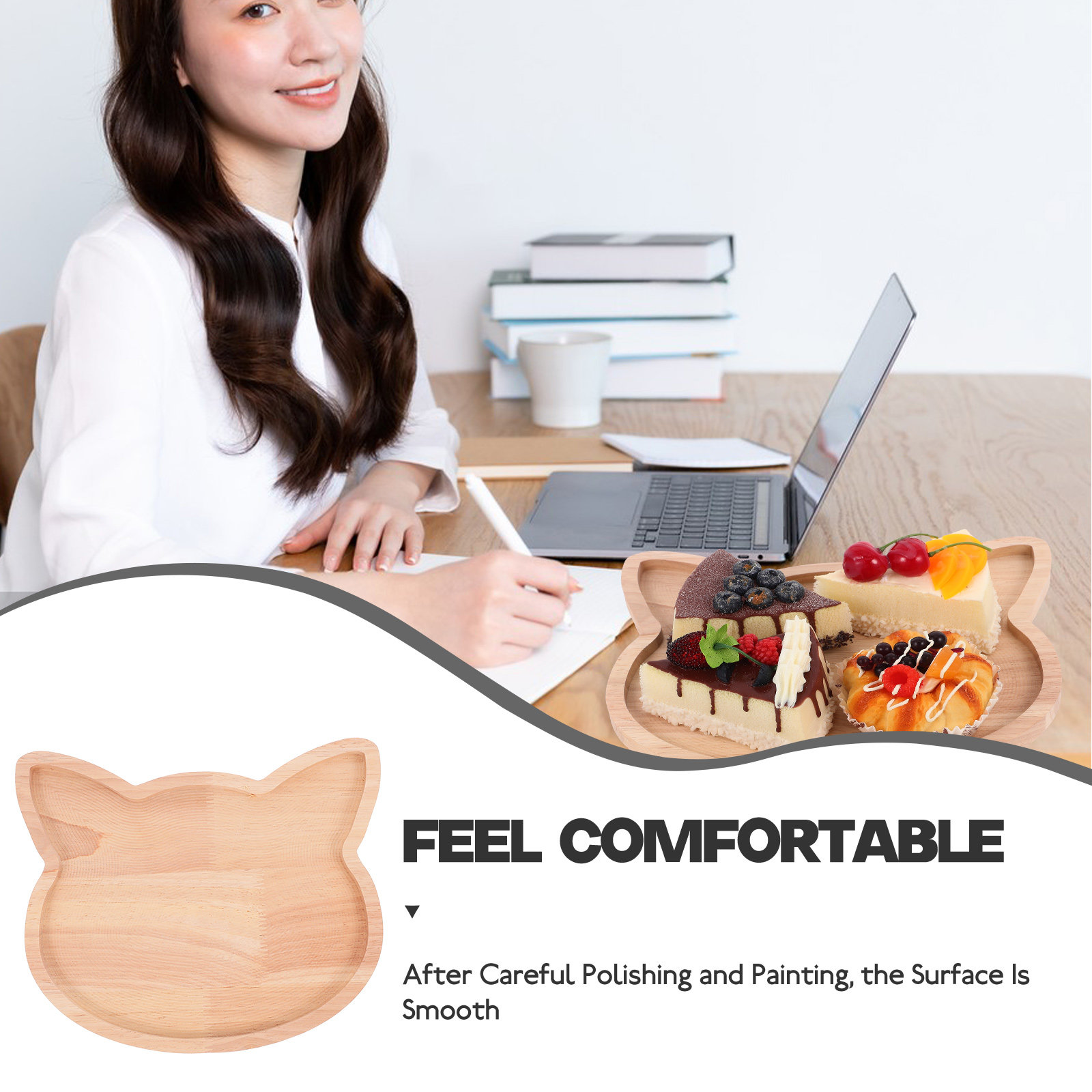 จานเสิร์ฟไม้รูปหัวแมว พื้นผิวเ - Food Platter Snacks บทวิจารณ์และราคา