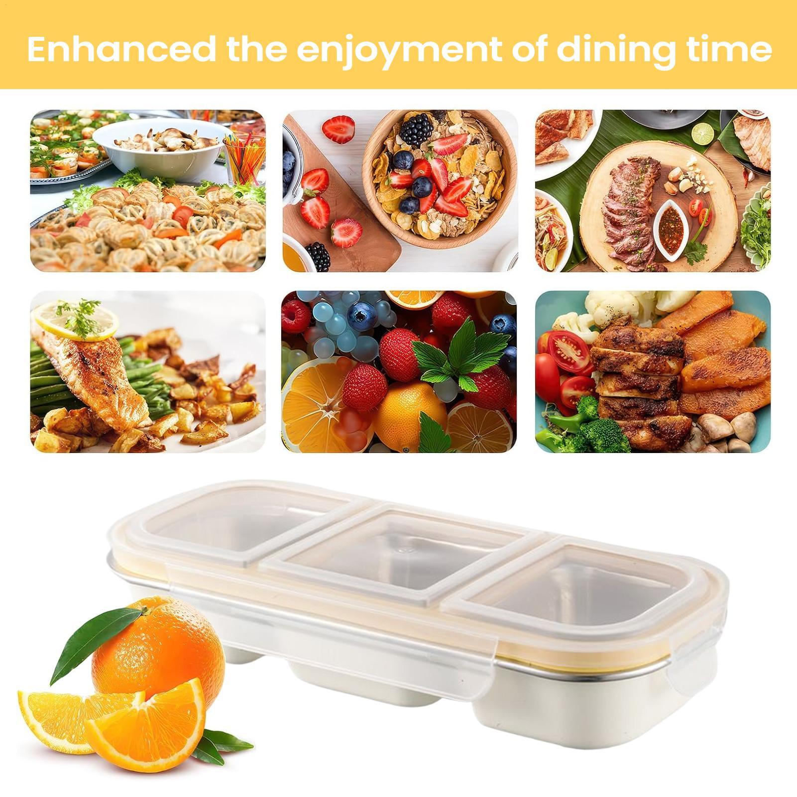 กล่องขนมสแตนเลส กล่องใส่ขนมกัน - Food Prep Snacks บทวิจารณ์และราคา