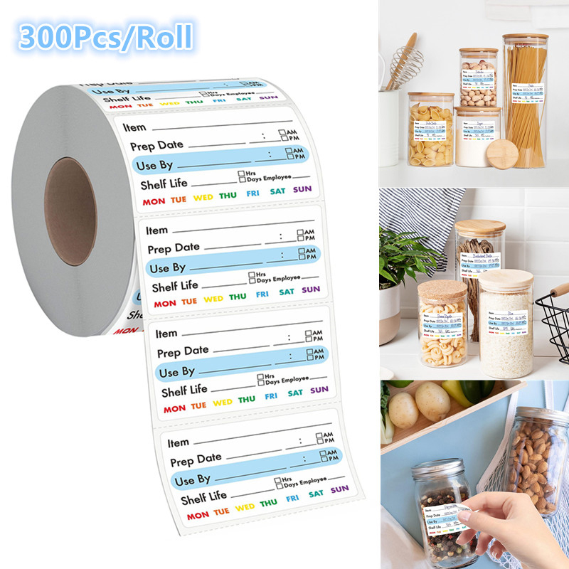 300 PCS/ม้วนห้องครัววันที่อาหา - Food Snacks Label บทวิจารณ์และราคา