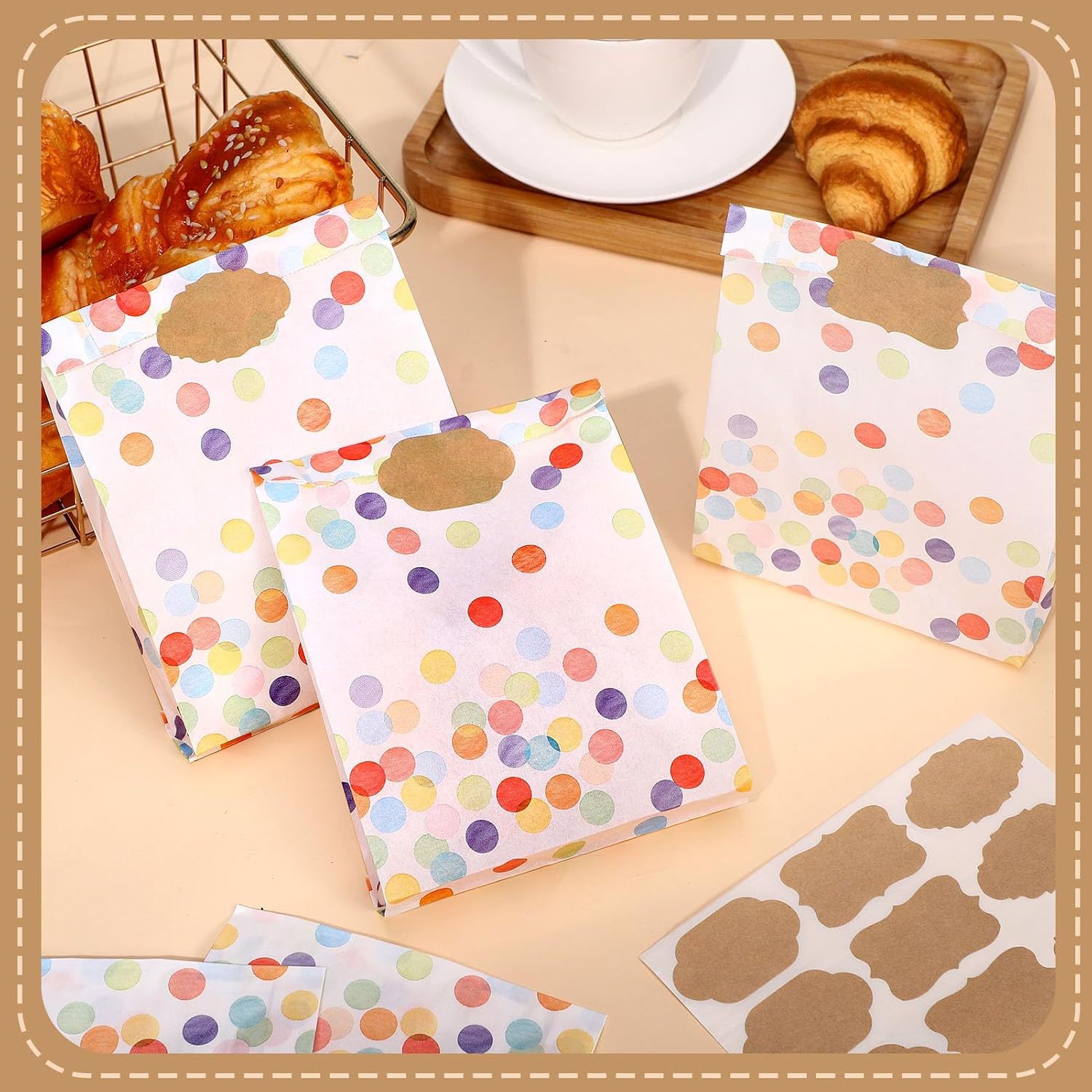 【ถุงกระดาษคราฟท์ 60 ชิ้น + ป้า - Food Snacks Label บทวิจารณ์และราคา