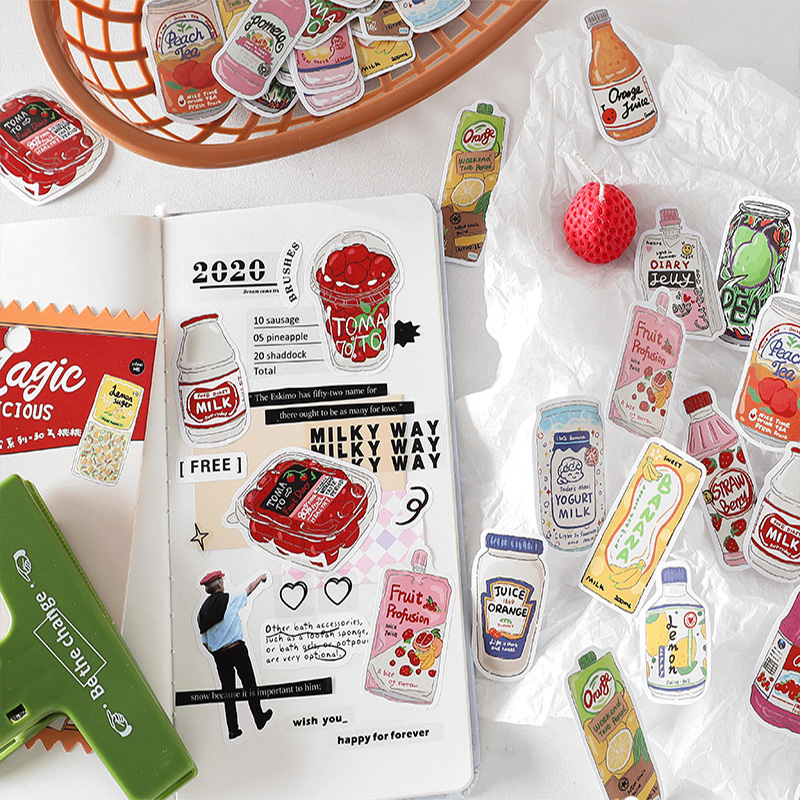 สติกเกอร์อาหารน่ารัก สติกเกอร์ - Food Snacks Label บทวิจารณ์และราคา