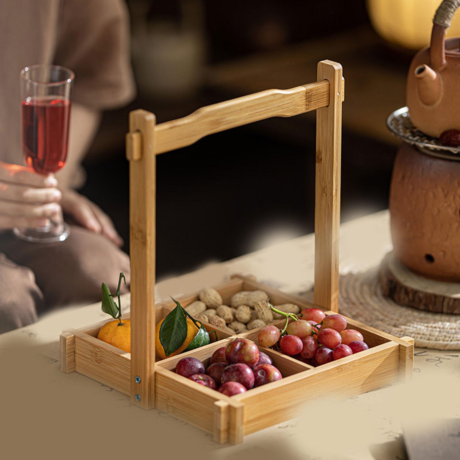 ไม้ไผ่ถั่ว Platter ถาด Section - Food Platter Snacks บทวิจารณ์และราคา
