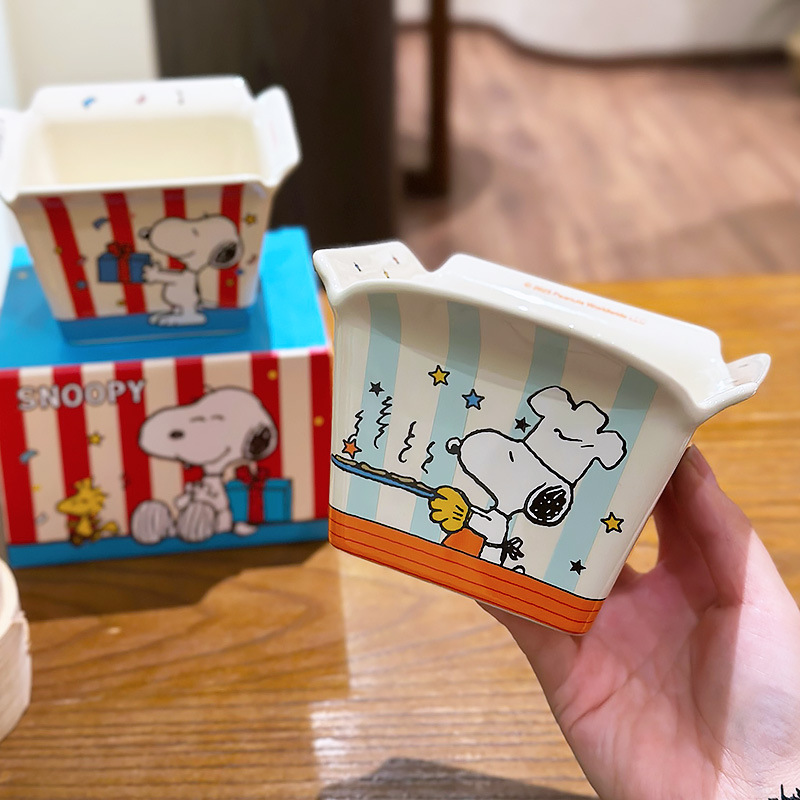 ชามเซรามิกพิมพ์ลายสนูปปี้ ขนาด - Food Snacks Brands บทวิจารณ์และราคา