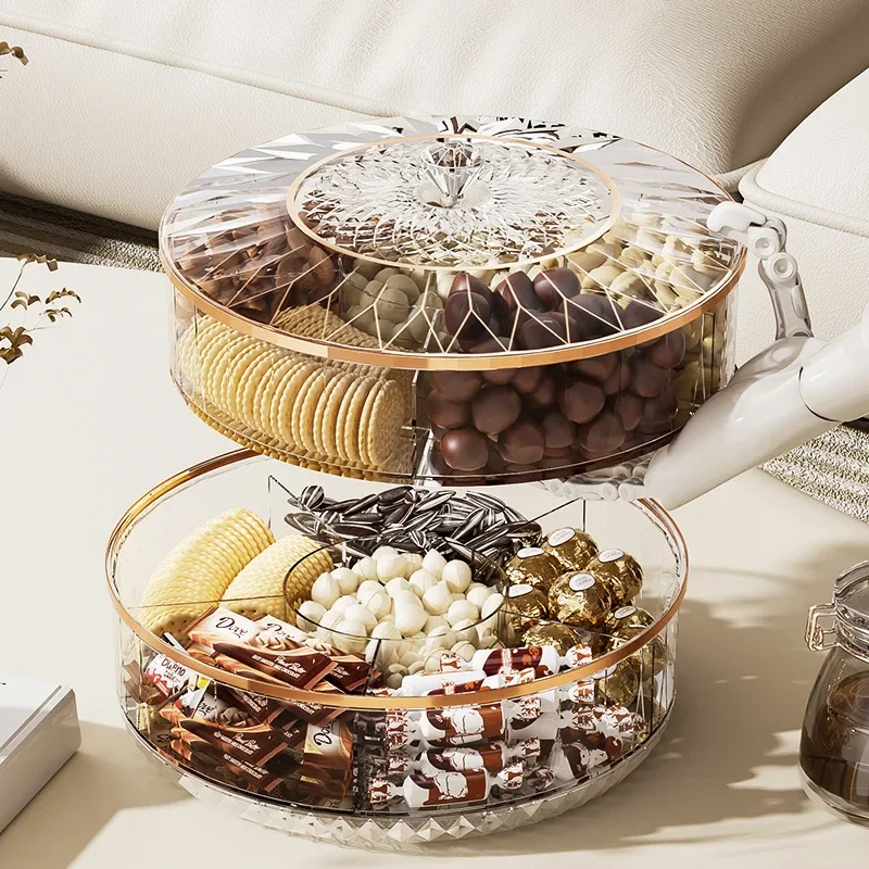 Rotatable กล่องเก็บขนมผลไม้ Cr - Food Platter Snacks บทวิจารณ์และราคา