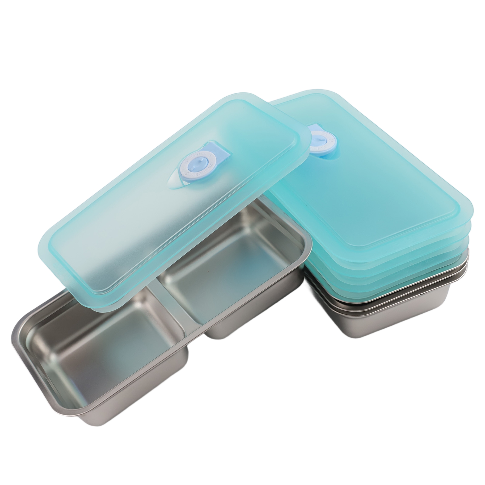 กล่องใส่ขนมสแตนเลส 4 ชิ้น 2 ช่ - Food Snacks For Picnic บทวิจารณ์และราคา