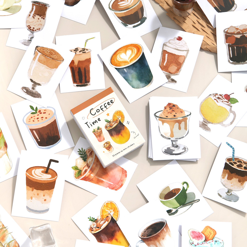 สมุดสติกเกอร์ขนาดพกพา ธีมอาหาร - Junk Food Snacks บทวิจารณ์และราคา